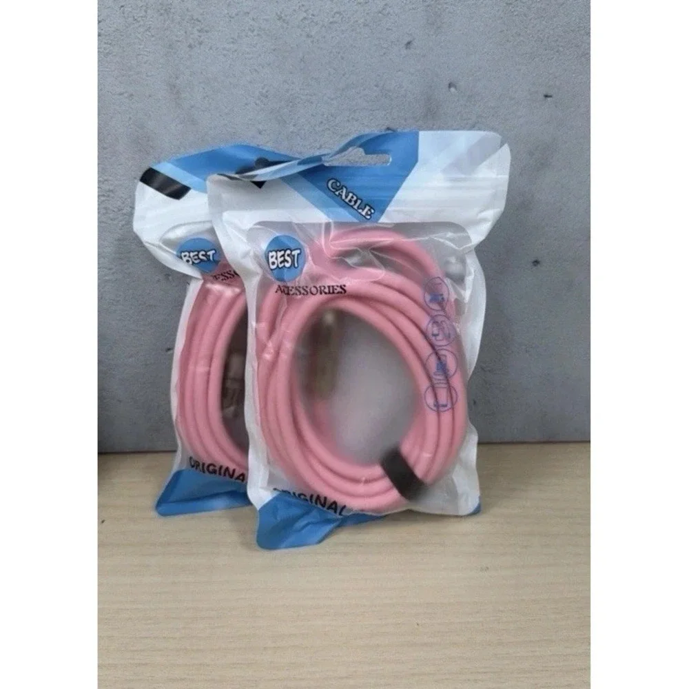 2 Pk 4 in 1 USB RBG Charging Cable USB-A/Type-C/Lighting Fast Data Sync 80